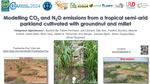 Modelling CO2 and N2O emissions from a tropical semi arid parkland cultivated with groundnut and millet